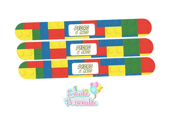5pulseira Bate Enrola Lego