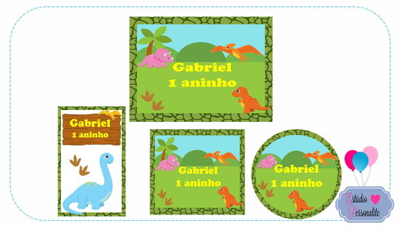 60 Rótulos Dinossauros