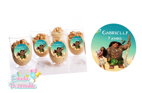 Adesivo Copinho de Brigadeiro Moana