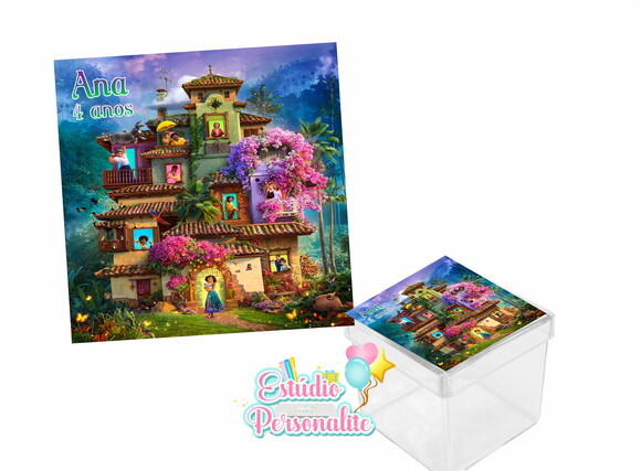 Adesivo p/ Caixinha Acrílica Encanto Disney
