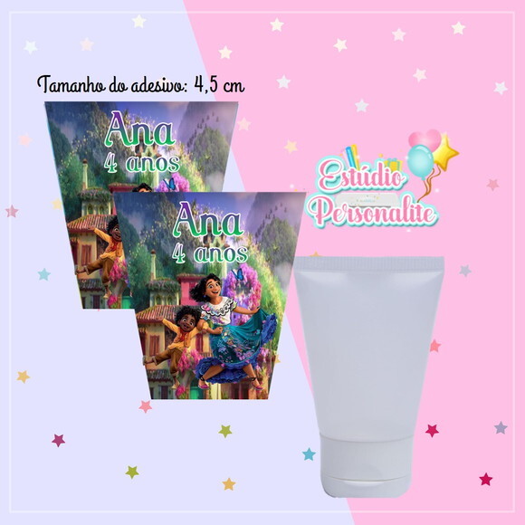 Adesivo p/ Bisnaga Álcool Gel 30gr Encanto Disney
