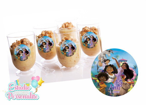 Adesivo p/ Copinho de Brigadeiro Encanto Disney
