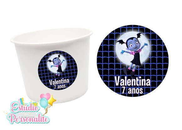 Adesivo para balde de pipoca Vampirina
