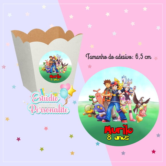 Adesivo para Cachepot Pokémon