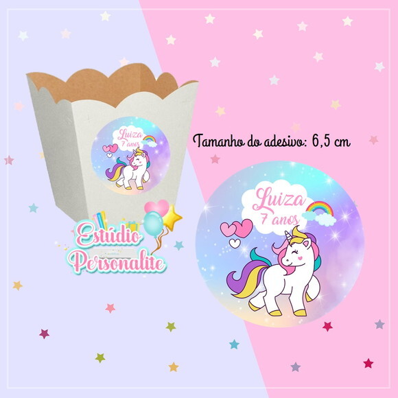 Adesivo para Cachepot Unicórnio