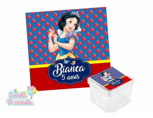 Adesivo para Caixinha Acrílica Branca de Neve