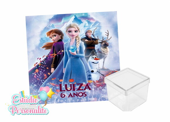 Adesivo para caixinha acrílica Frozen 2