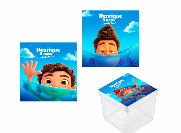 Adesivo para Caixinha acrílica Luca Disney