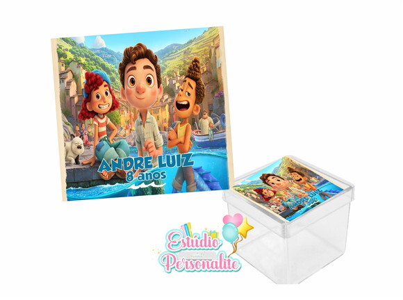 Adesivo para Caixinha Acrílica Luca Disney