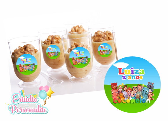 Adesivo para copinho de brigadeiro Cocomelon