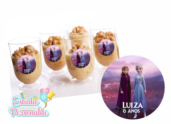 Adesivo para copinho de brigadeiro Frozen 2