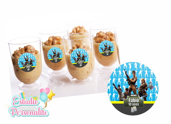 Adesivo para Copinho de Brigadeiro Fortnite