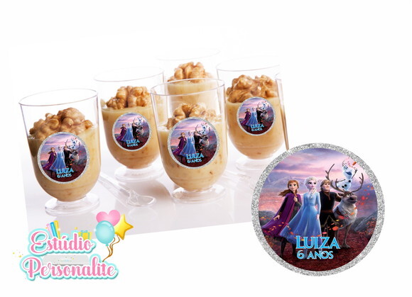Adesivo para copinho de brigadeiro Frozen 2