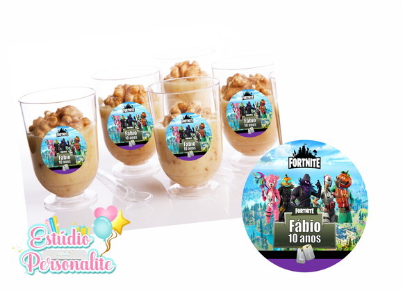 Adesivo para Copinho de Brigadeiro Fortnite