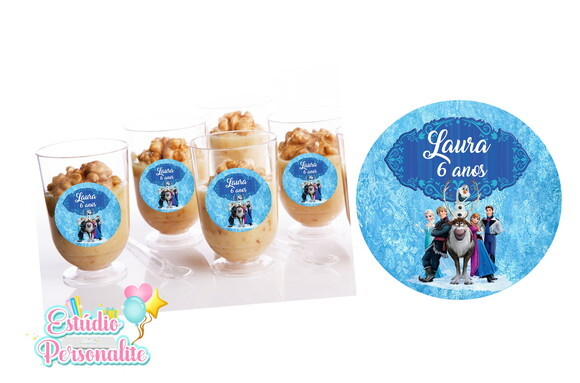 Adesivo para Copinho de Brigadeiro Frozen