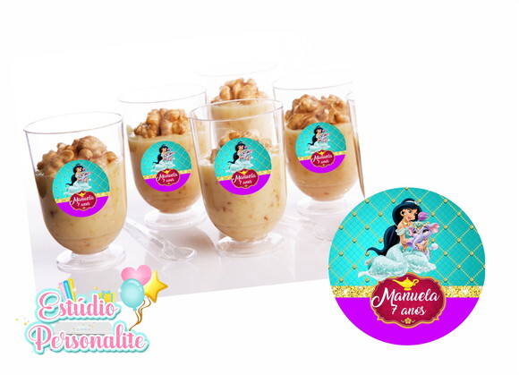 Adesivo para copinho de brigadeiro Jasmine