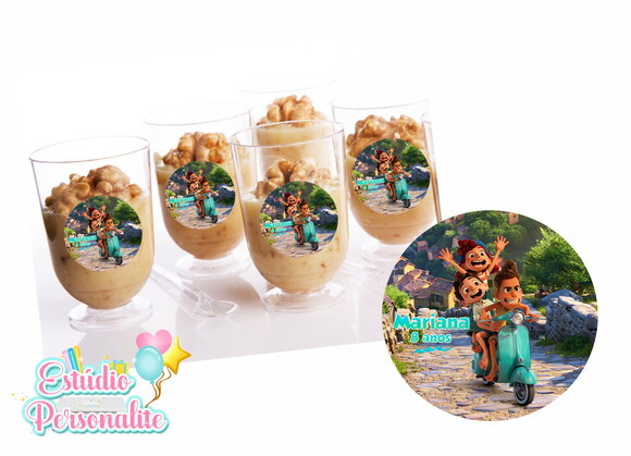 Adesivo para Copinho de brigadeiro Luca Disney