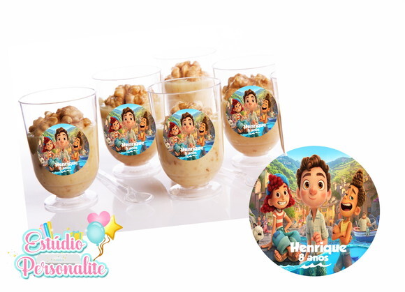 Adesivo para Copinho de Brigadeiro Luca Disney