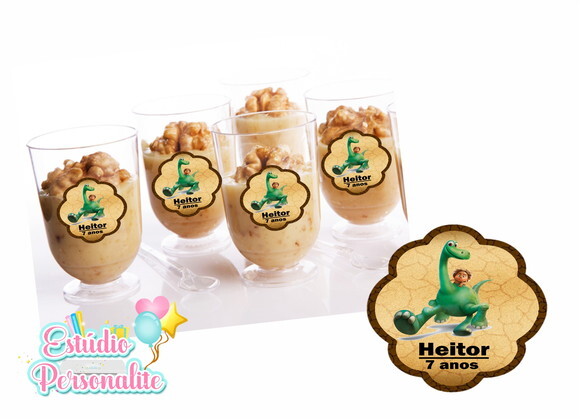 Adesivo para Copinho de Brigadeiro O Bom Dinossauro