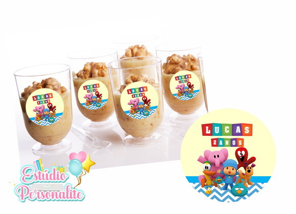 Adesivo para Copinho de Brigadeiro Pocoyo