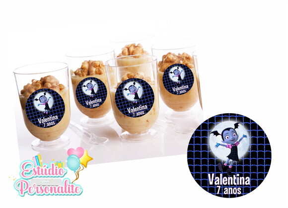 Adesivo para copinho de brigadeiro Vampirina