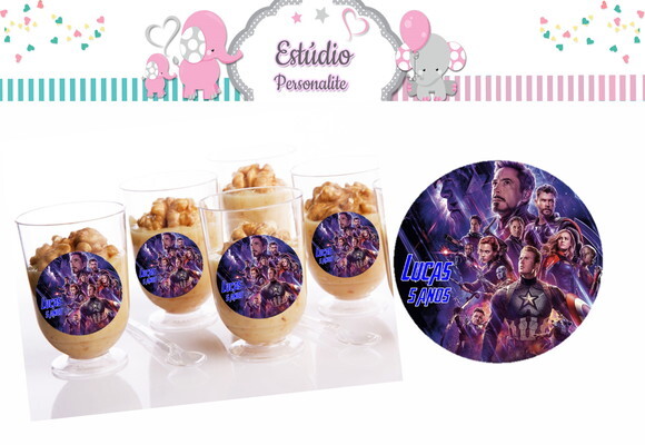 Adesivo para Copinho de Brigadeiro Vingadores