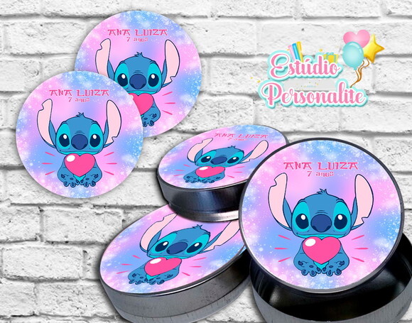 Adesivo para Latinha Stitch