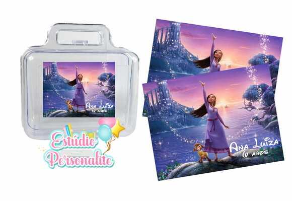 Adesivo para Maletinha Filme Wish: o Poder dos Desejos