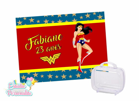 Adesivo para Maletinha Mulher Maravilha