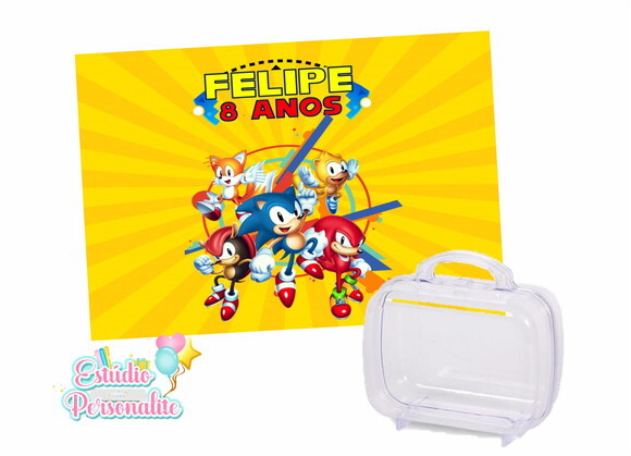 Adesivo para maletinha Sonic
