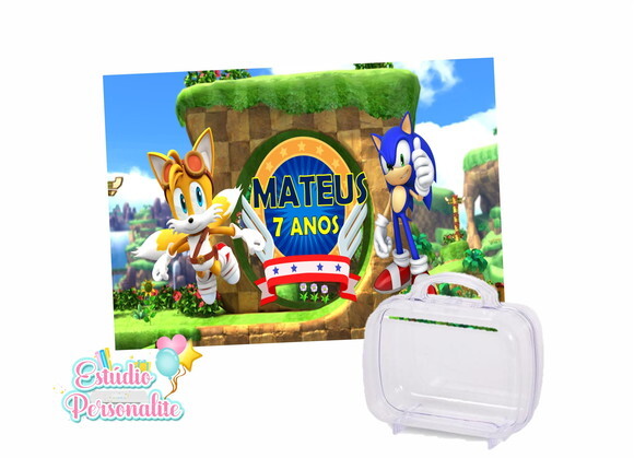 Adesivo para maletinha Sonic