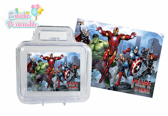 Adesivo para maletinha Vingadores