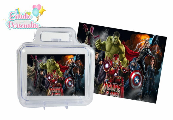 Adesivo para maletinha Vingadores