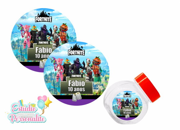 Adesivo para Mini Baleiro Fortnite