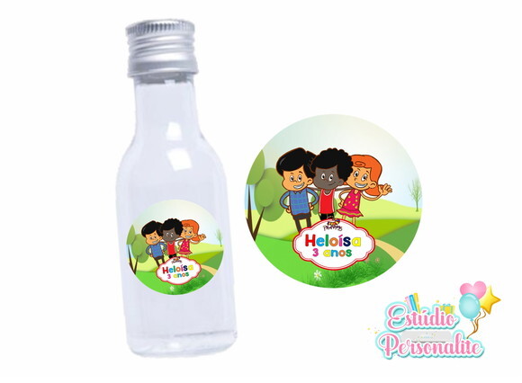Adesivo para Mini Garrafinha 3 Palavrinhas
