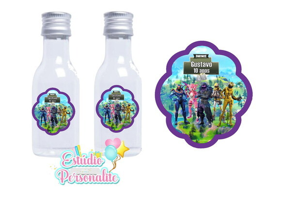 Adesivo para Mini Garrafinha Fortnite