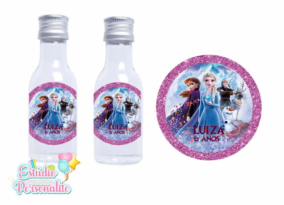Adesivo para Mini Garrafinha Frozen 2