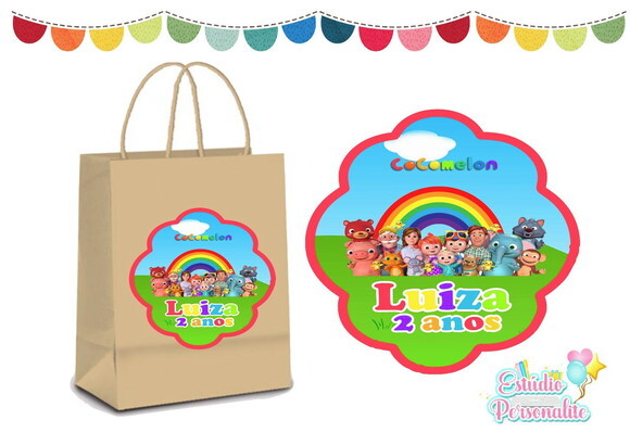 Adesivo para Sacola Kraft Cocomelon