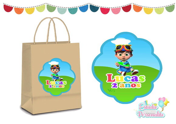 Adesivo para Sacola Kraft Cocomelon