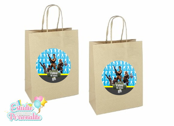 Adesivo para Sacola Kraft Fortnite