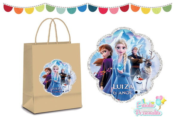 Adesivo para Sacola Kraft Frozen 2