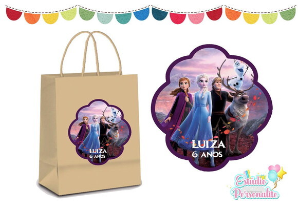 Adesivo para Sacola Kraft Frozen 2