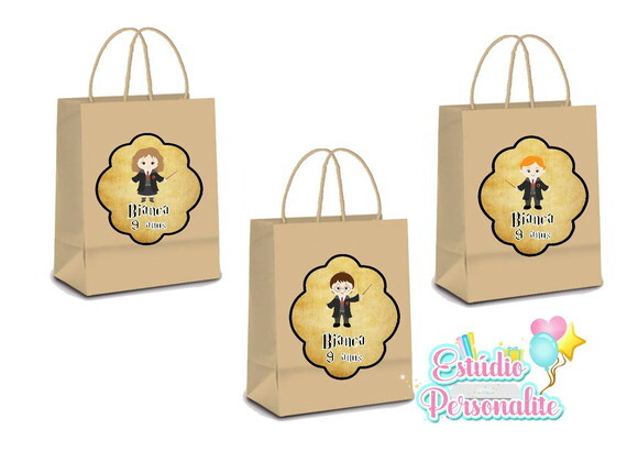 Adesivo para Sacola Kraft Harry Potter Mod.2