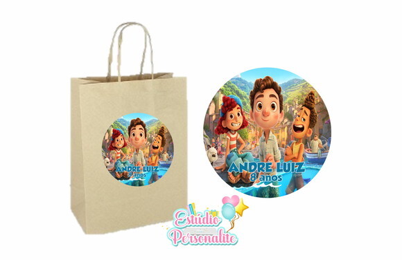Adesivo para Sacola Kraft Luca Disney