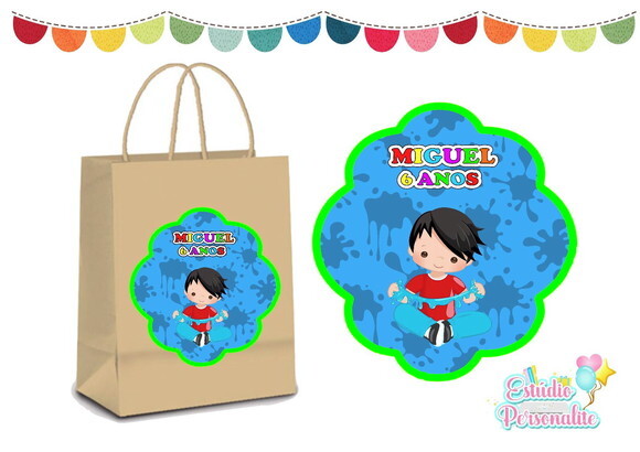 Adesivo para Sacola Kraft Slime