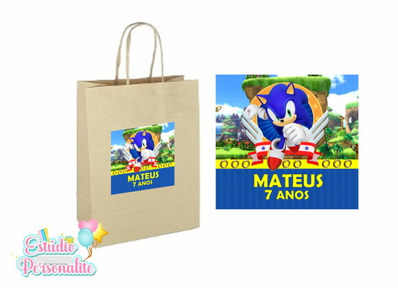 Adesivo para Sacola Kraft Sonic