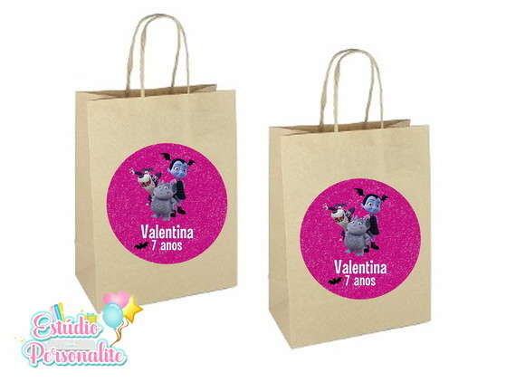 Adesivo para sacola kraft Vampirina