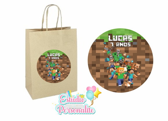 Adesivo para Sacola Minecraft