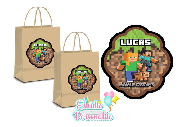 Adesivo para Sacola Minecraft