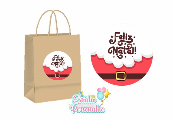 Adesivo para Sacola Natal